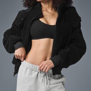 ALO Yoga Black Teddy Jacket